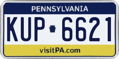 PA license plate KUP6621