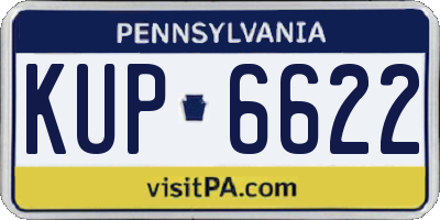 PA license plate KUP6622