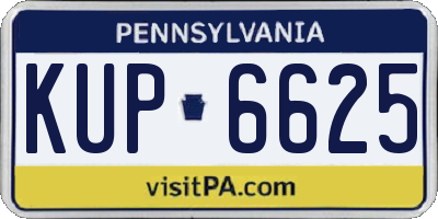 PA license plate KUP6625