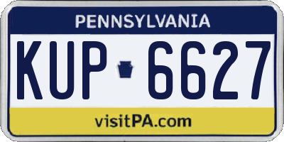 PA license plate KUP6627