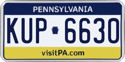 PA license plate KUP6630