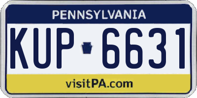 PA license plate KUP6631