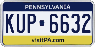 PA license plate KUP6632