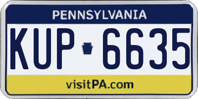 PA license plate KUP6635
