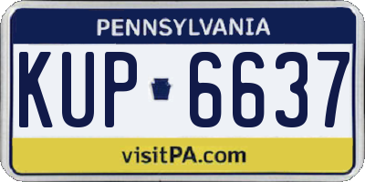 PA license plate KUP6637