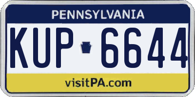 PA license plate KUP6644