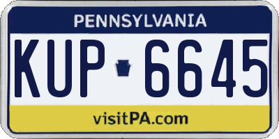 PA license plate KUP6645