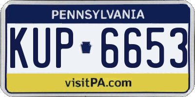 PA license plate KUP6653