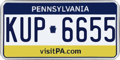 PA license plate KUP6655