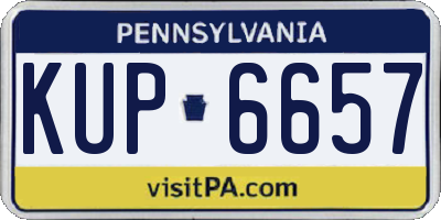 PA license plate KUP6657