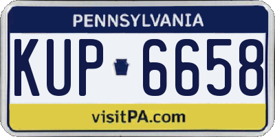PA license plate KUP6658
