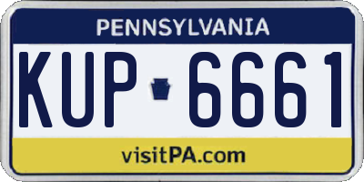 PA license plate KUP6661