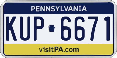 PA license plate KUP6671