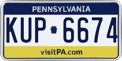 PA license plate KUP6674