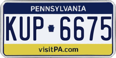 PA license plate KUP6675