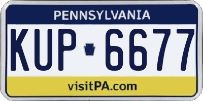 PA license plate KUP6677