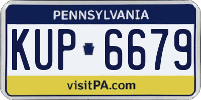 PA license plate KUP6679