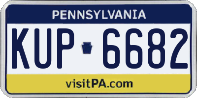 PA license plate KUP6682