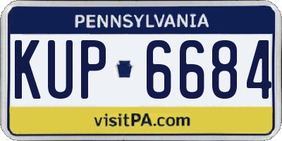 PA license plate KUP6684