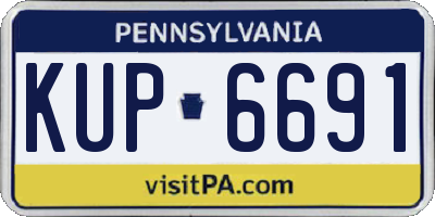 PA license plate KUP6691