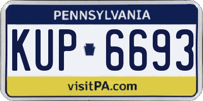 PA license plate KUP6693