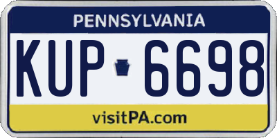 PA license plate KUP6698