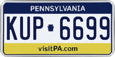 PA license plate KUP6699