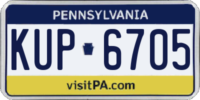 PA license plate KUP6705
