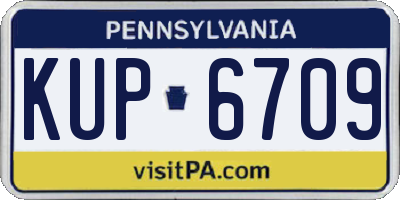 PA license plate KUP6709