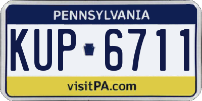 PA license plate KUP6711