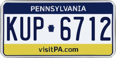 PA license plate KUP6712