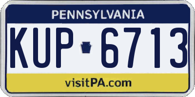 PA license plate KUP6713