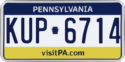 PA license plate KUP6714