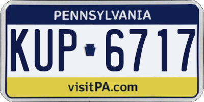 PA license plate KUP6717