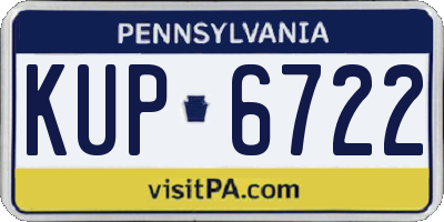 PA license plate KUP6722