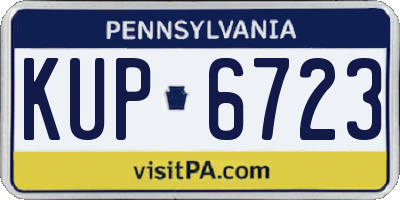 PA license plate KUP6723