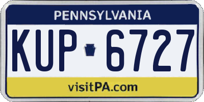 PA license plate KUP6727