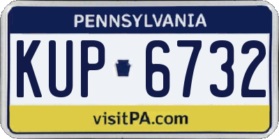 PA license plate KUP6732