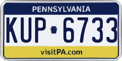 PA license plate KUP6733