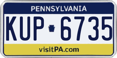 PA license plate KUP6735