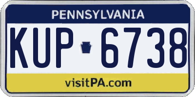 PA license plate KUP6738