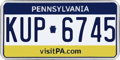 PA license plate KUP6745