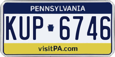 PA license plate KUP6746