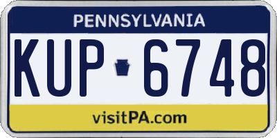 PA license plate KUP6748