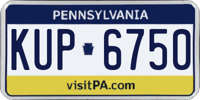 PA license plate KUP6750