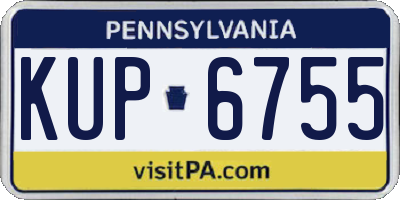 PA license plate KUP6755