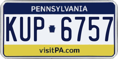 PA license plate KUP6757