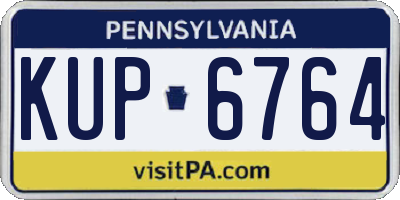 PA license plate KUP6764