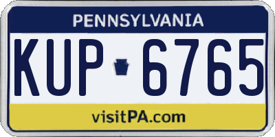 PA license plate KUP6765