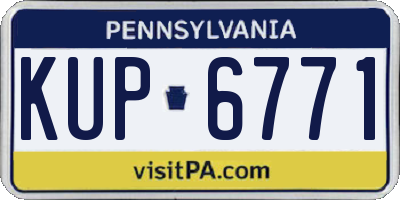 PA license plate KUP6771